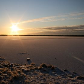 Il sole della Finlandia alle ore 10,00